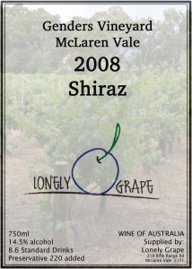 Lonely Grape 2008 Shiraz